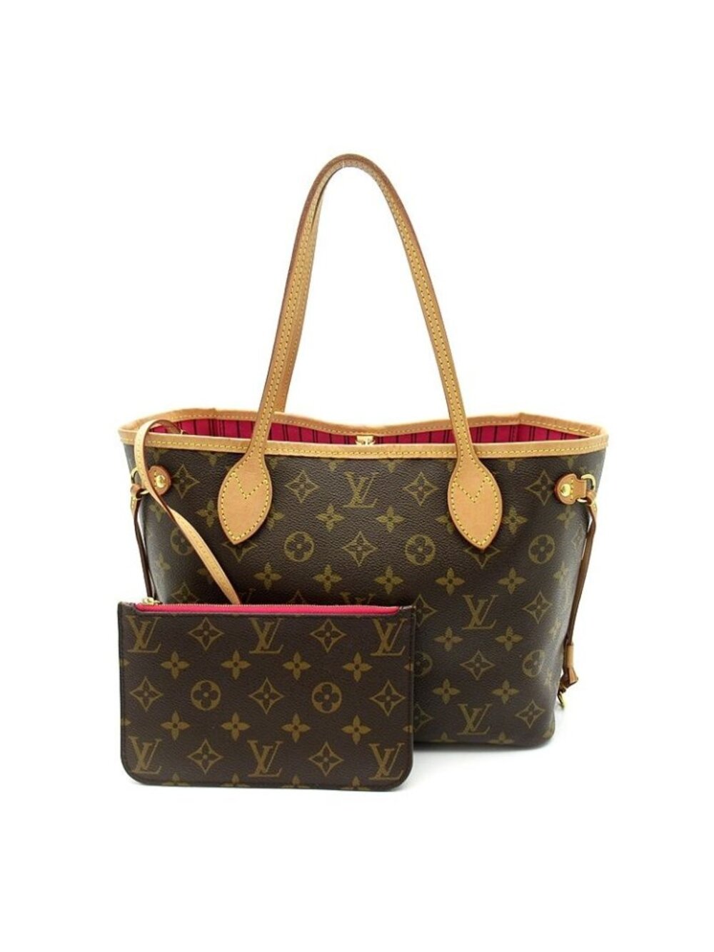 Louis Vuitton Neverfull PM Monogram Tote Bag Pivoine
